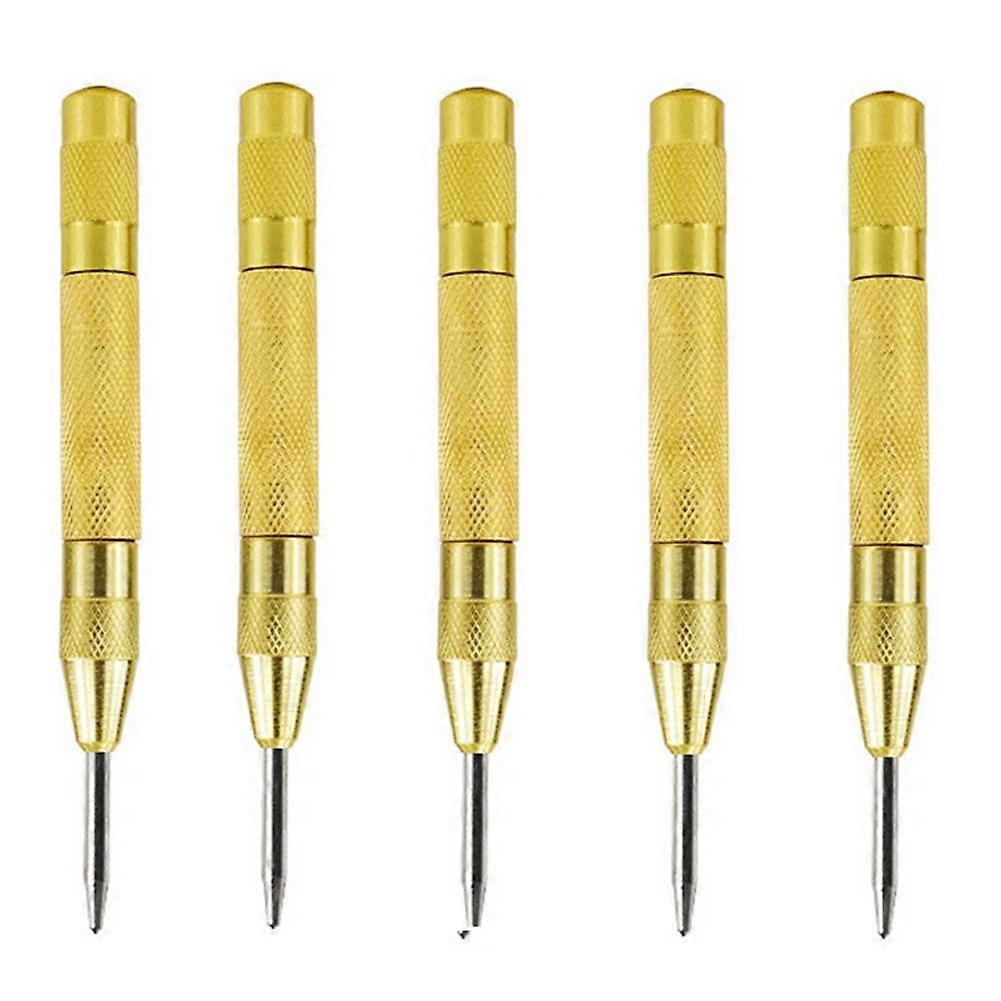 5pcs Spring Loaded Automatic Center Punch for Woodworking - Marking Tool