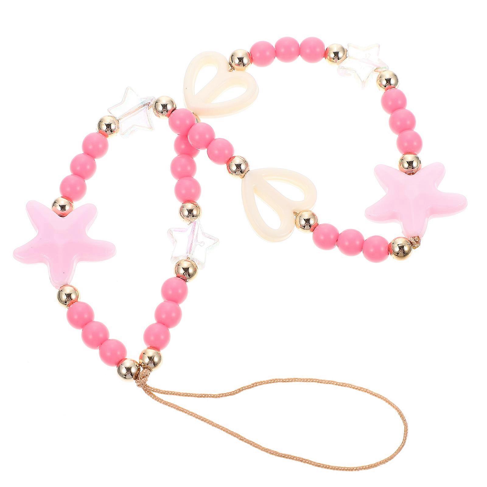 Mobile Phone Lanyard for Anti-Lost Function Featuring Beaded Design