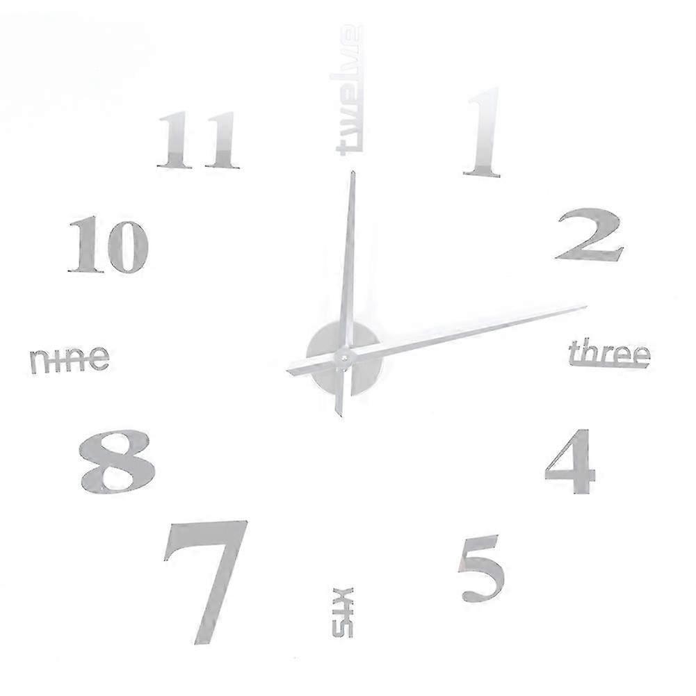Wall Sticker Digital Clock, 3D Decorative Wall Clock for Home