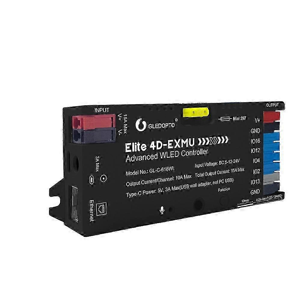 ESP32 WLED LED Strip Light Controller with 4 Outputs Ethernet Micr UART Saving Relay 20A Pluggable