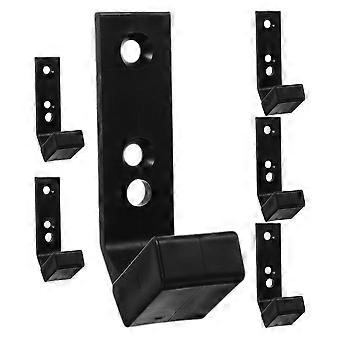 Wall Rack Pc Black Dumbbell Rods Storage 6Pcs 4.72X2.16X1.57in