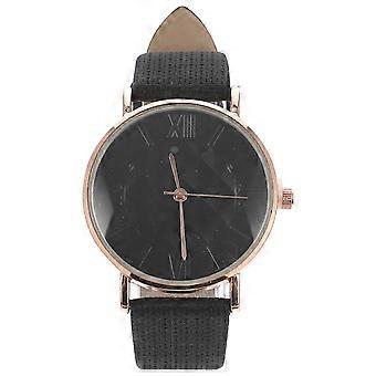 Montre femme tendance à quartz, imitation acier inoxydable, verre, forme ronde, idéale pour le travail et les courses quotidiennes (lot de 1).