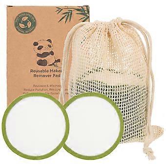 Makeup Remover Pads Reusable for Home 16Pcs Bamboo Fiber Cleansing Pads