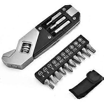Conjunto de Mini Chaves de Ajuste para Bicicleta, Kit de Reparo Multiferramentas de 13 Peças com Extensor de Bits Magnético para Bicicletas de Montanha