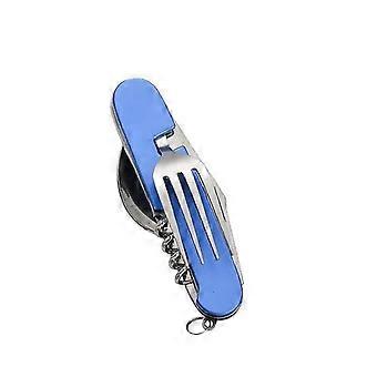Esslöffel Set 4 in 1 faltbare Löffel Messer Gabel Flaschenöffner Edelstahl Falttasche Kits Outdoor Geschirr Set
