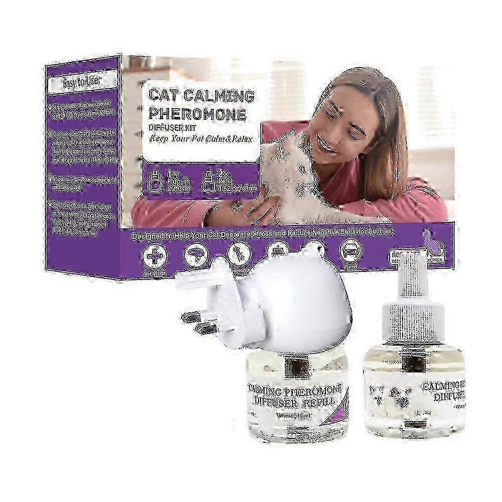 Katteferomonberoligende diffuser Plug-in-avslappende startsett 30-dagers påfyllingsspray for avslapning