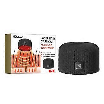 Houkea Laser Hair Care Cap, Repair Hair Frizzy Thick Hairline Fixed Hair Head Massage Treatment Heating Cap