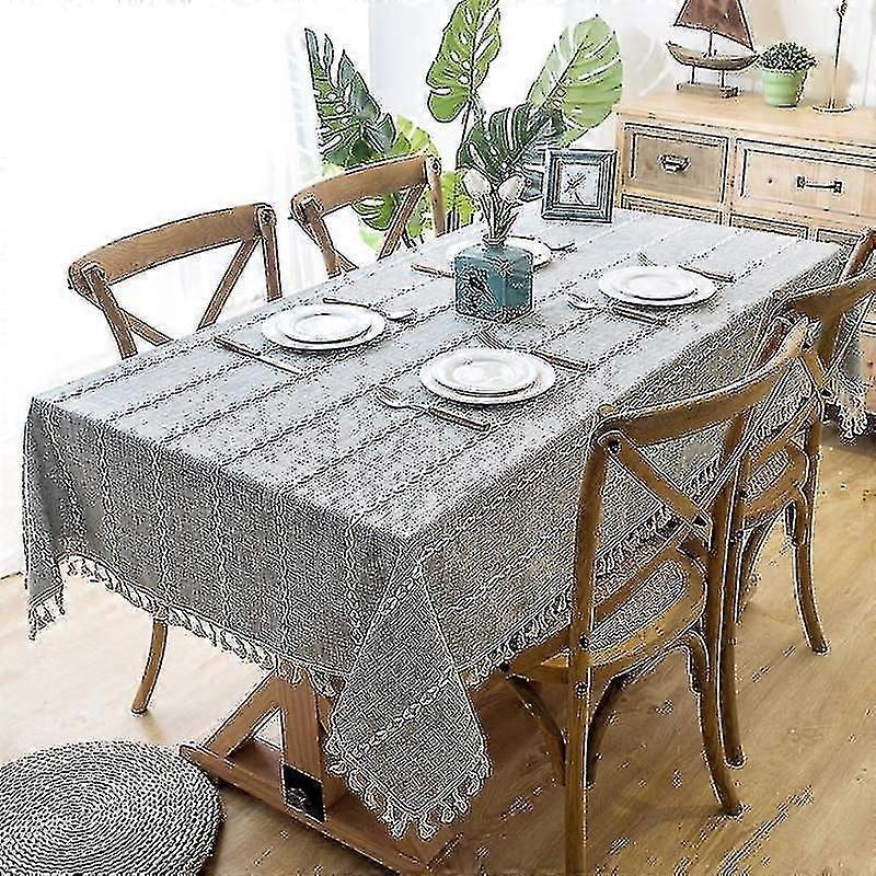 Table Cover Wedding Linen Tablecloth Tassel Thicken Rectangular Decorative