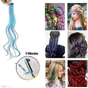 20PCS Colored Rainbow Hair Extensions - Gradient Hair Extensions Clip In Straight Wig Pieces Highlights Synthetic Hairpieces Hair Accessories for Girl