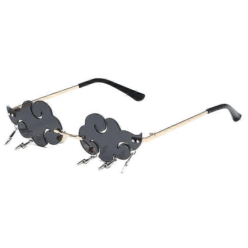 Cloud-Shaped Rimless Party Eyewear with Lightning Charms