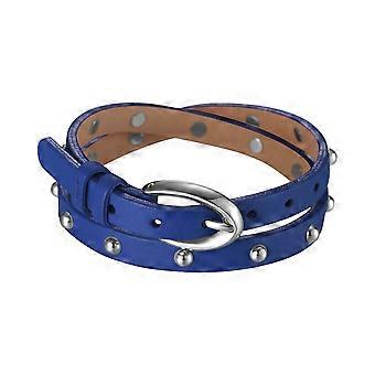 Cuir bracelet en acier inoxydable rock de la femme ESPRIT Rio bleu Royal ESBR11335G380