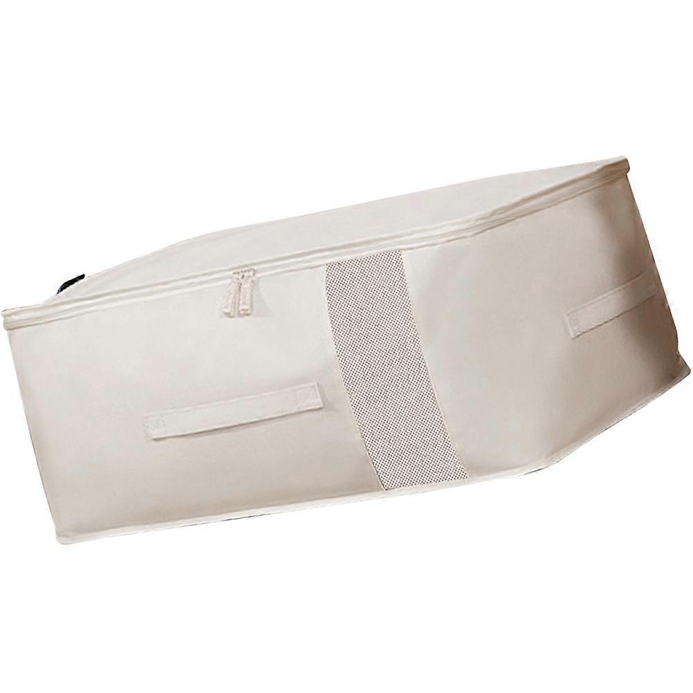 Comforter Storage Bag for Storage Foldable Beige Large Capacity