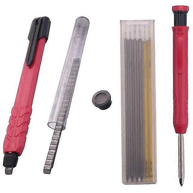 Solid Carpenter Pencil Set,refills Carpenter Drawing Scriber Tools compatible with Carpenters Scriber Woodworking Architect Art