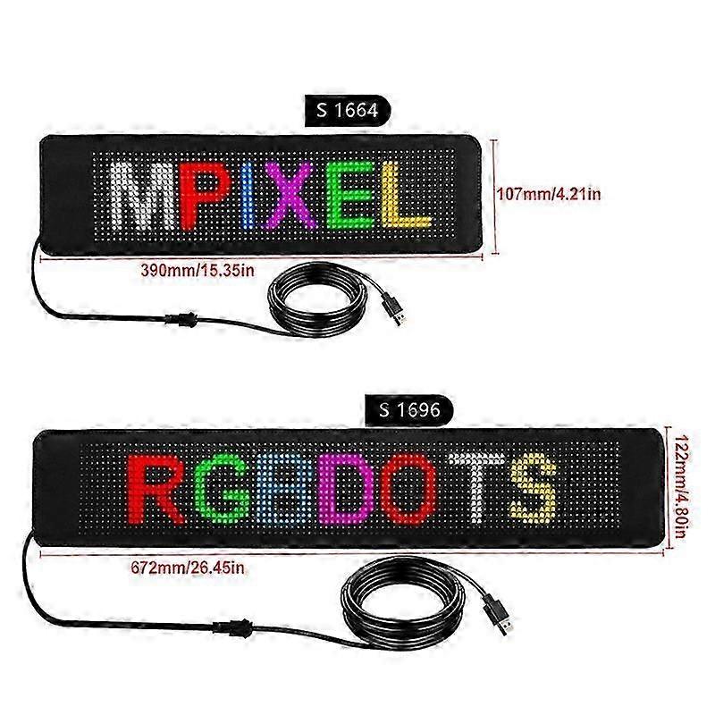 Fully New Bluetooth Name Badge Diy Programmable Scrolg Message Board Mini Led Hd Text Digits Pattern Ad Display