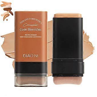 Foundation-Stick mit Pinsel für 24 Stunden mattes Finish und wischfestes Make-up