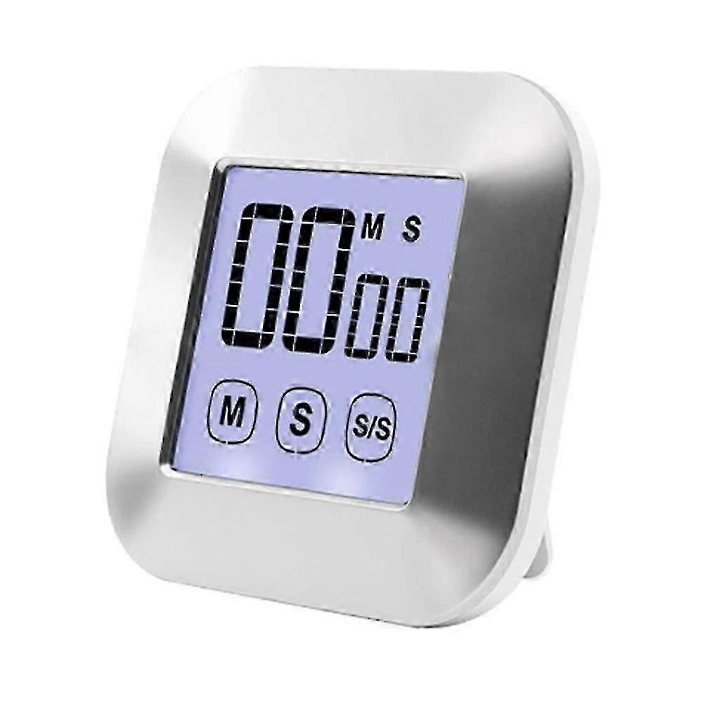 Touchscreen Digital Kitchen Timer Magnetic Stopwatch Lcd Display Electronic Timer Egg Timer With Stand, L