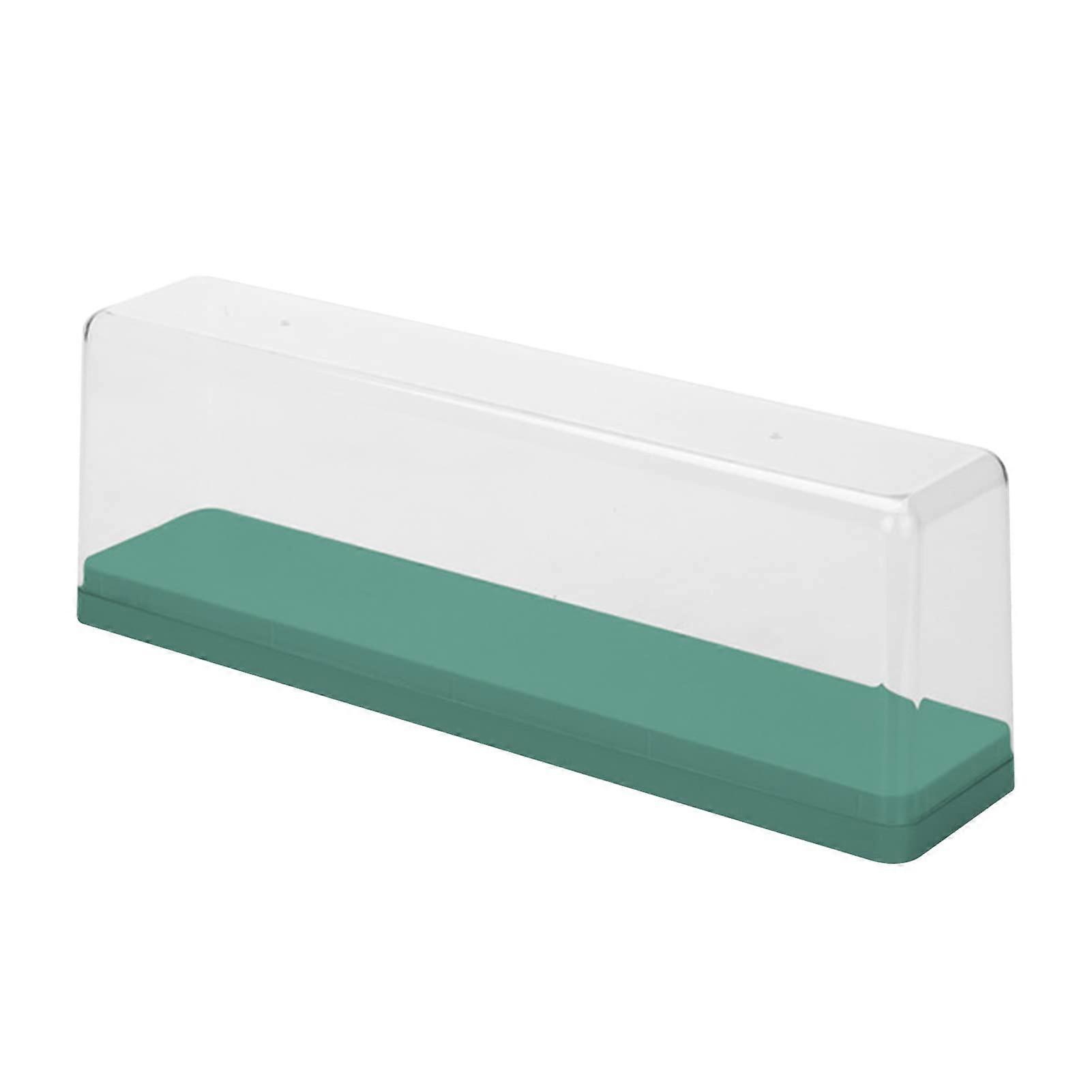 Clear Acrylic Action Figure Display Case Dustproof Stackable Green Doll Storage Box Organizer