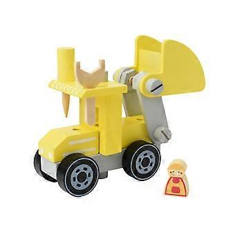 Assemble-and-Play Vehicle Screw-Together Wooden Toy Vehicle Jointed Toy for