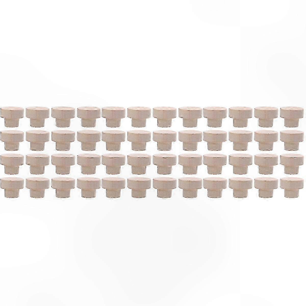 Cabinet Hardware Set: 48-Piece Wooden Round Drawer Knobs, 1.57 Inch, Smooth Surface, Durable