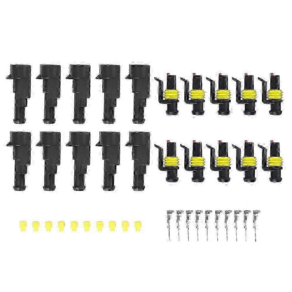 10 Set 1 Pin Waterproof Car Wire Connector Plug Electrical Terminal