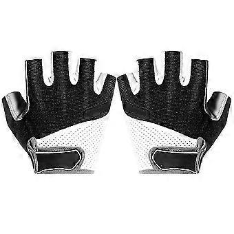 1 Pair of Bike Riding Gloves Breathable Skid Resistance Sports Gloves Half Finger Cycling Gloves Size M (Black)