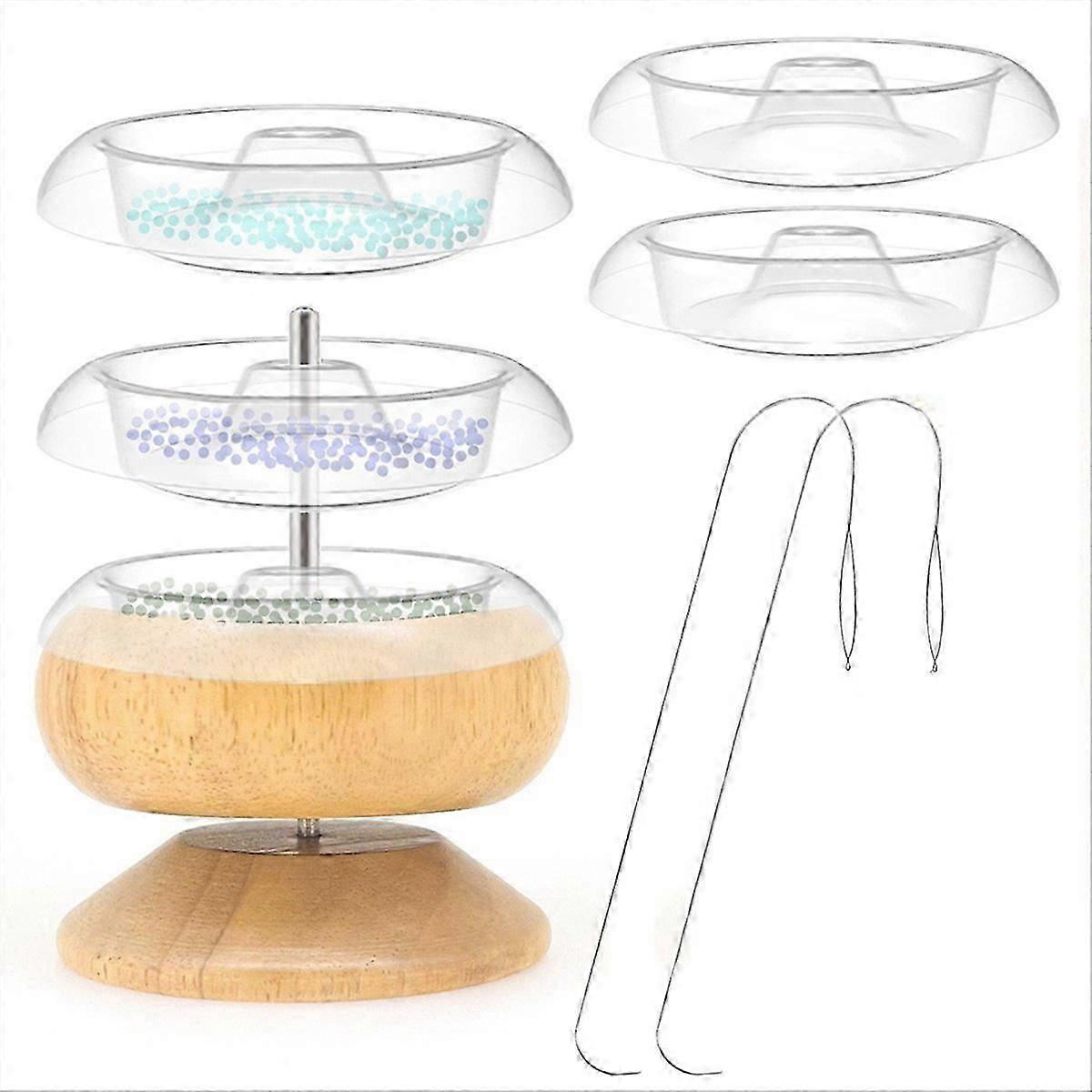 Bead Spinner,Seed Beads Kit with 5 Pcs Quick Changed Trays