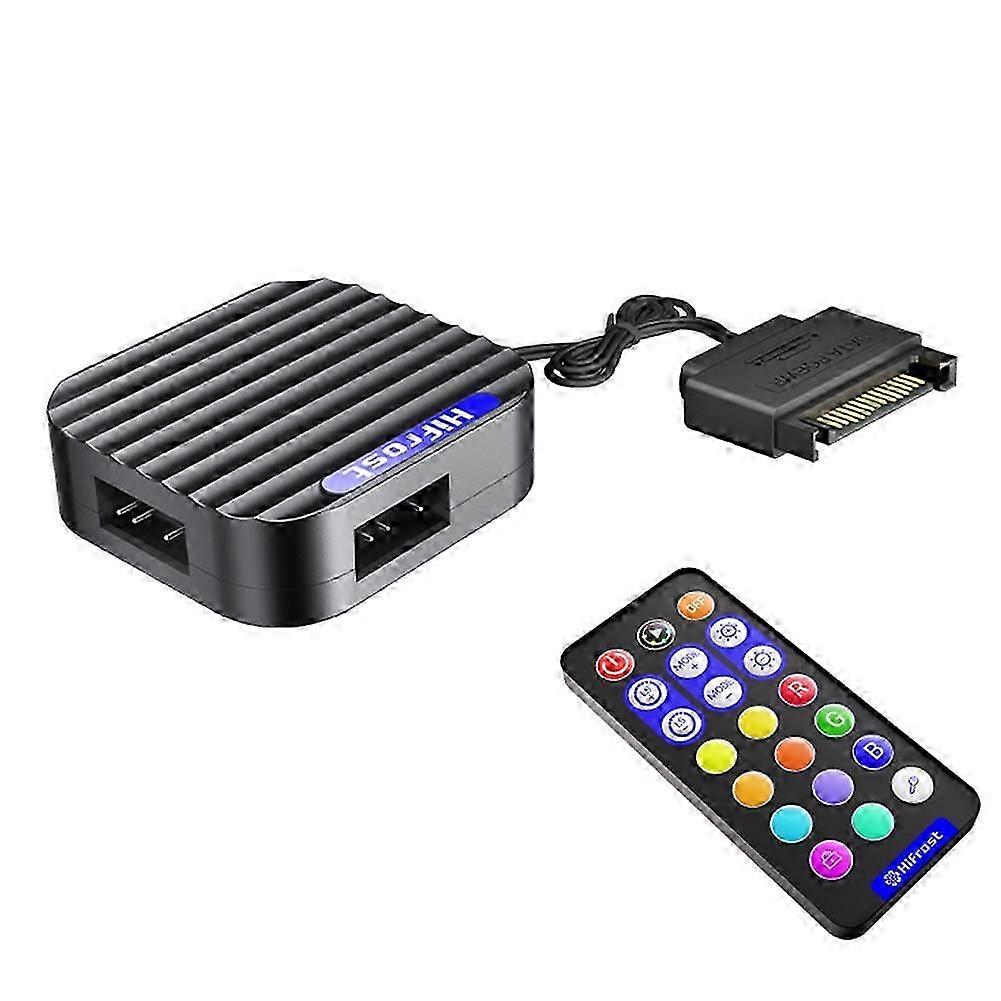 5V 3Pin ARGB Controller Interface Extension Cable HUB Mini Adapter RGB Remote Controller compatible with PC Fans