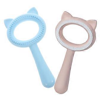 Pet Hair Removal Comb with Double-Sided Design 2Pcs Deshedding Brush