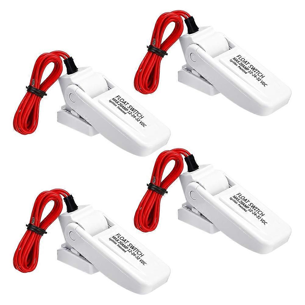 4pcs Float Switch Liquid Level Controller - Automatic Water Pump Control, Vertical Float Valve for Tanks & Pools