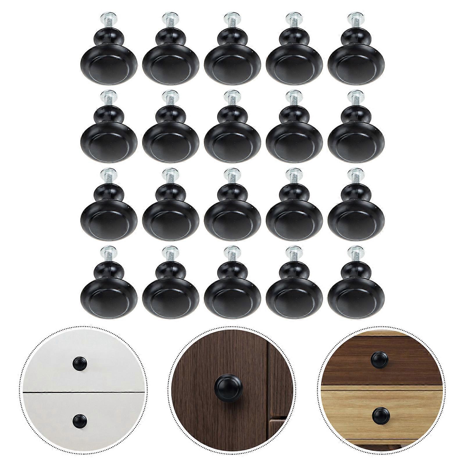Drawer Knobs Black Cabinet Knobs Brushed Cupboard Pull Handle 60Sets