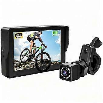 1080P cykelspegel, cykelbackkamera med 5-tums skärm och nattsynsfunktion för styret, lämplig för motorcyklar och mountainbikes