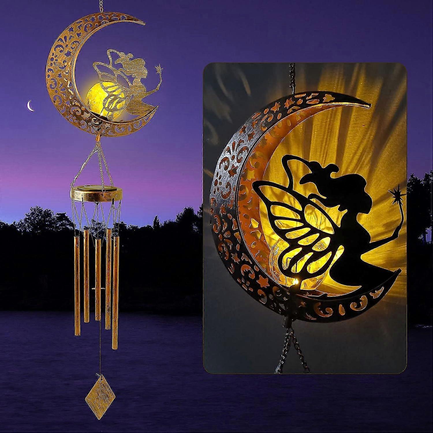 Weatherproof Solar Wind Chime With LED Light