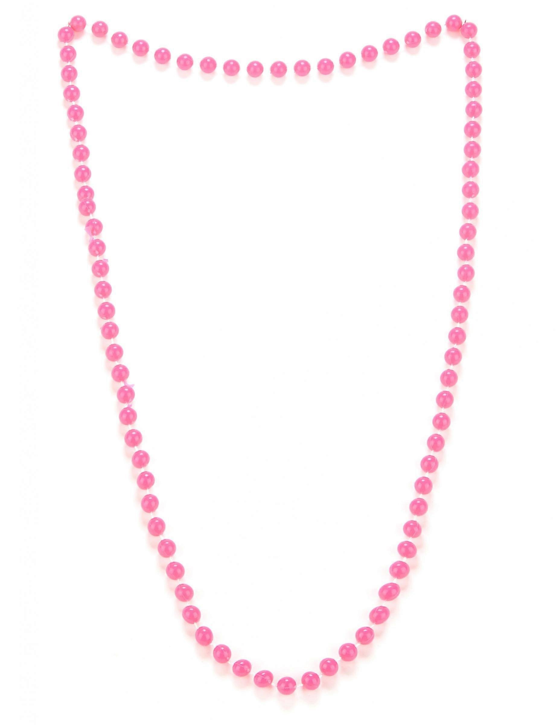 Collier perles rose adulte