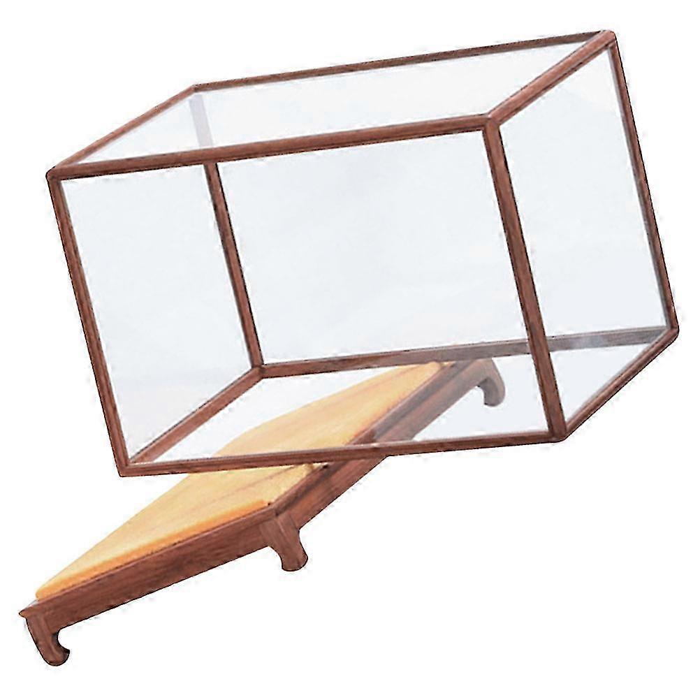 Multi-functional Clear Display Box Household Craft Display Case Clear Antique Holder Random Style