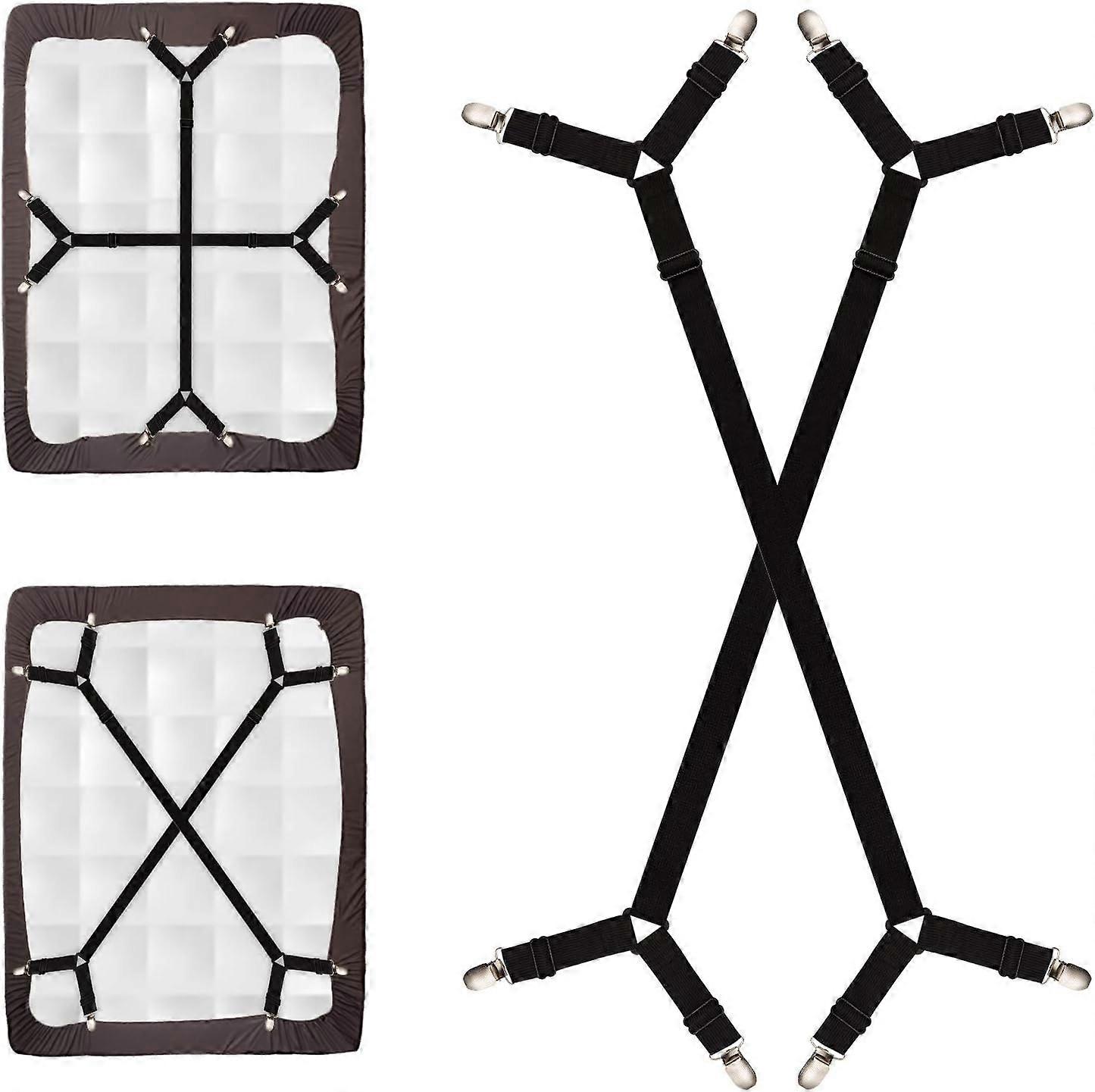 Non-Slip Elastic Fitted Sheet Protectors Triangle Design Adjustable Length