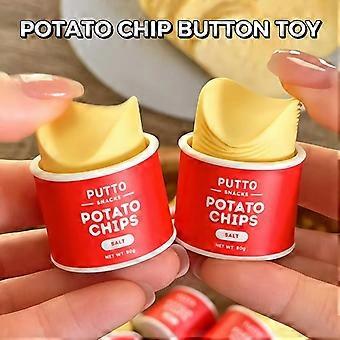 Clickable Potato Chip 3D Printing Decompression Button Backpack Hanging Car Accessories Multifunctional Unique Keychain
