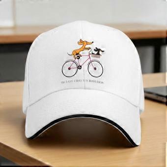 Dachshund Bicycle Baseball Cap  Casual Hip Hop Hats Summer Couple Women Outdoor Sports Baseball Caps