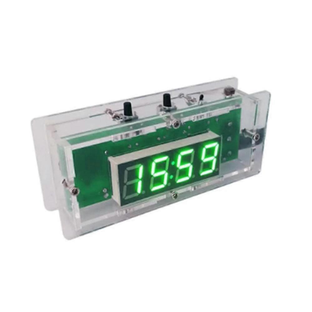 4-Bit Green LED Clock Temp DIY Kit