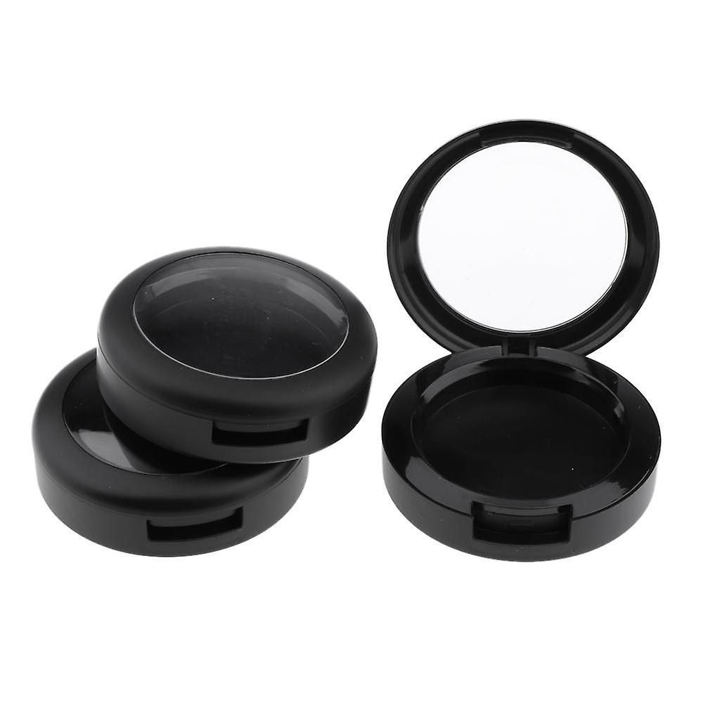 3x Empty Powder Case Makeup Blush Box DIY Cosmetic Container with Clear Lid