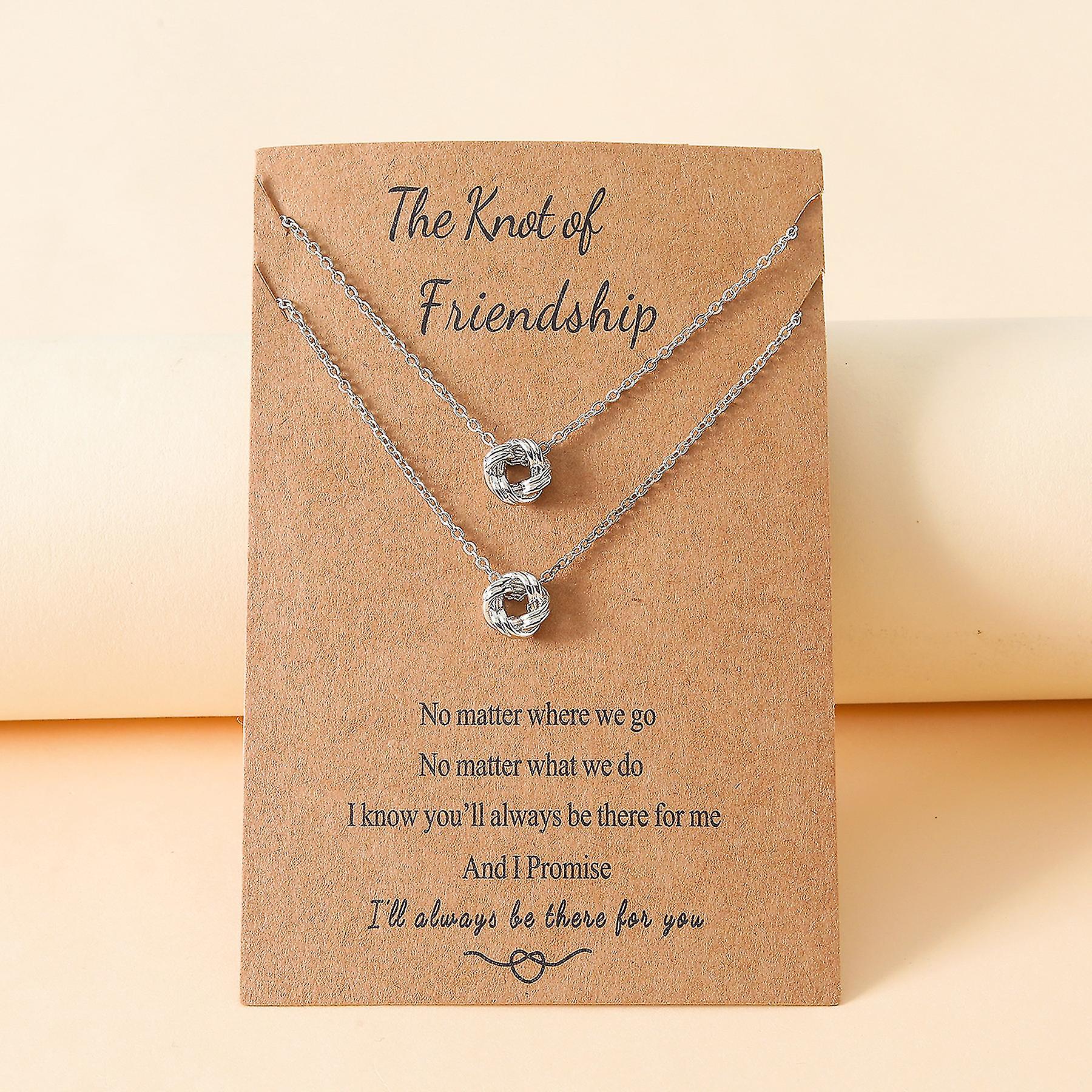 Best Friend Necklace Knot Pendant Matching Friendship Necklaces Jewelry