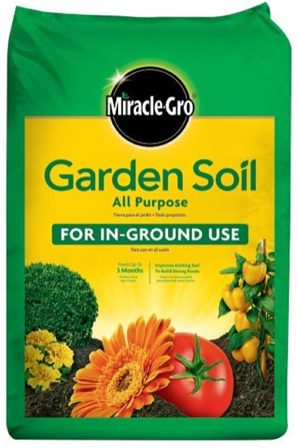 Miracle-Gro 75052430 花园土壤多用途混合物,供地下使用 2 立方英尺。