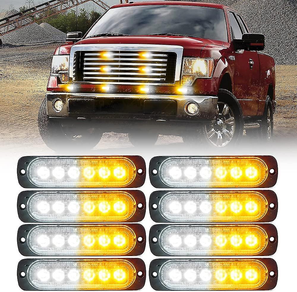 thumbnail image 2 of LAMPHUS 4W LED Emergency Strobe Light – Grille Mount For Police, Fire, Volunteer – Amber/White (NFLH04-AW-Rev.1) 2 of 4