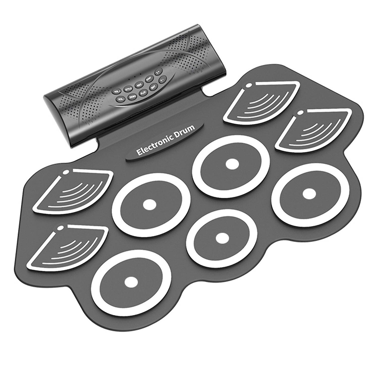 Digital Electronic Drum Kit Compact Size Usb Silicon Drum Set 9 Pads Drum Pads With Drumsticks For Students Beginner Gift