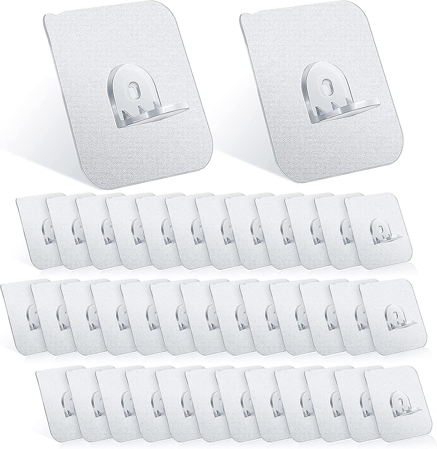 60 Pieces Adhesive Support Shelf Bracket Non-Perforated Wardrobe Partition Layer Fixed Paste Hook Shelf Support Bracket Adhesive