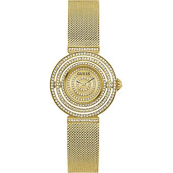 Guess Uhren Damen Traum Damen Analoge Quarzuhr mit vergoldetem Edelstahlarmband GW0550L2