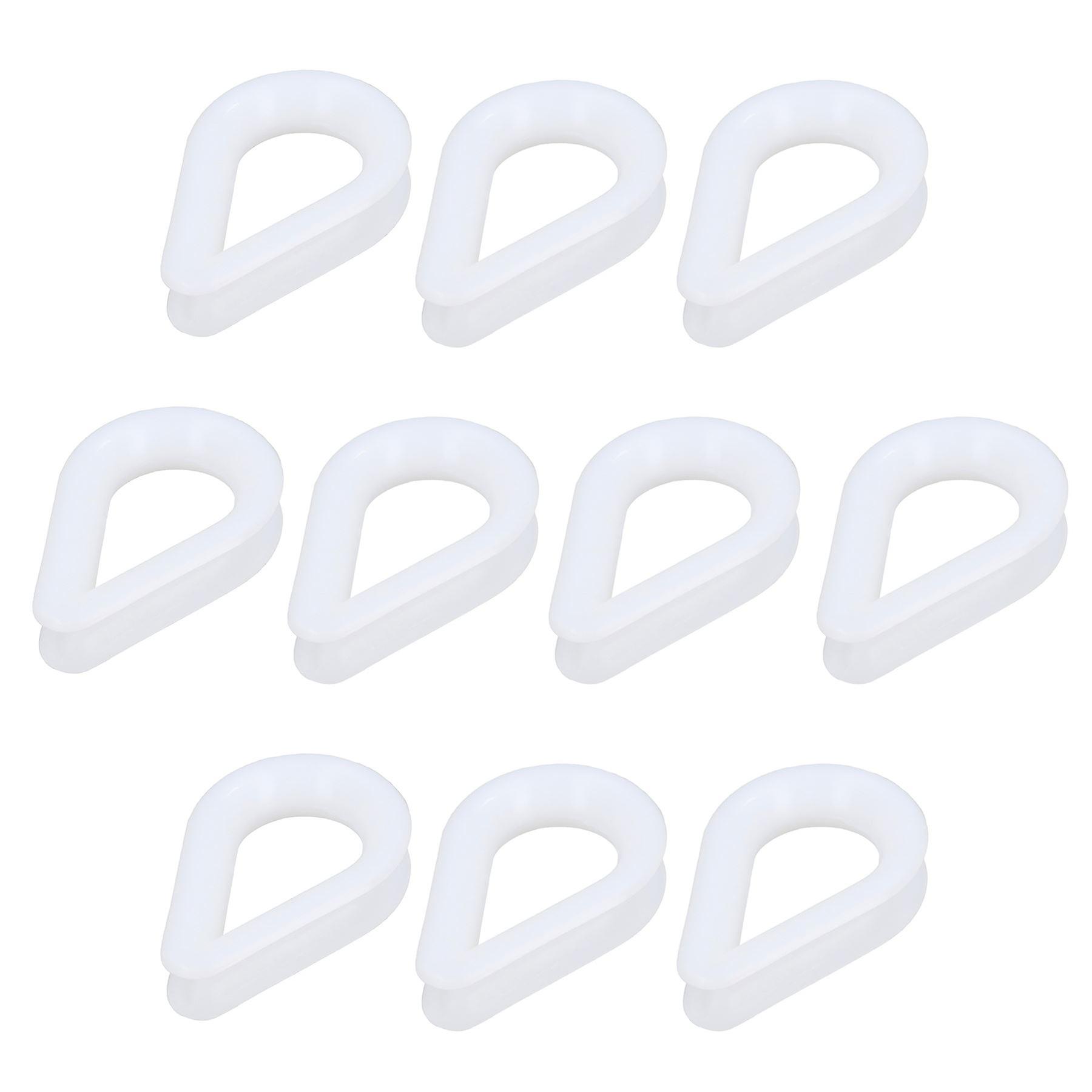 10pk White Nylon Rope Splice Thimble 12mm Rope Spliced Boat Sailing Thimbles