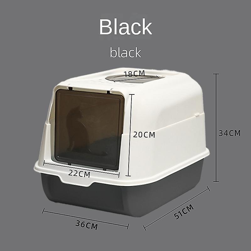 Anti-splash Cat Litter Box With Deodorant For Cats - Fully Enclosed Toilet For Hygienic And Odor-free Use