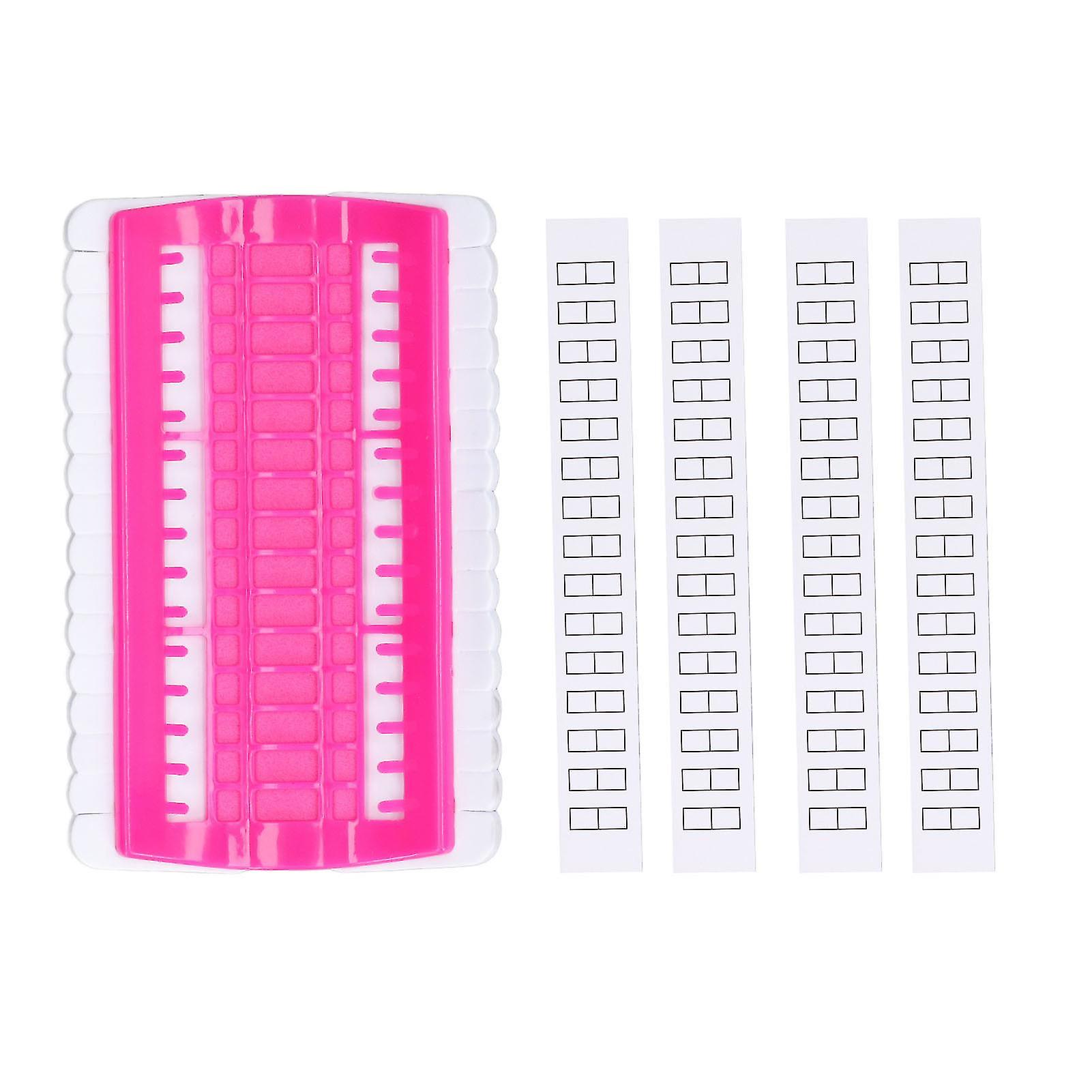 Thread Organizer 30 Positions Nonwoven Efficient Sorting Reusable Plastic Embroidery Floss Shelf for Pointed Needle Rose Red