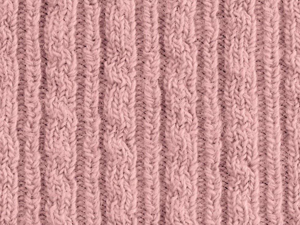 Minerva Chunky Wool Sweater Knit Stretch Fabric Pink - per metre