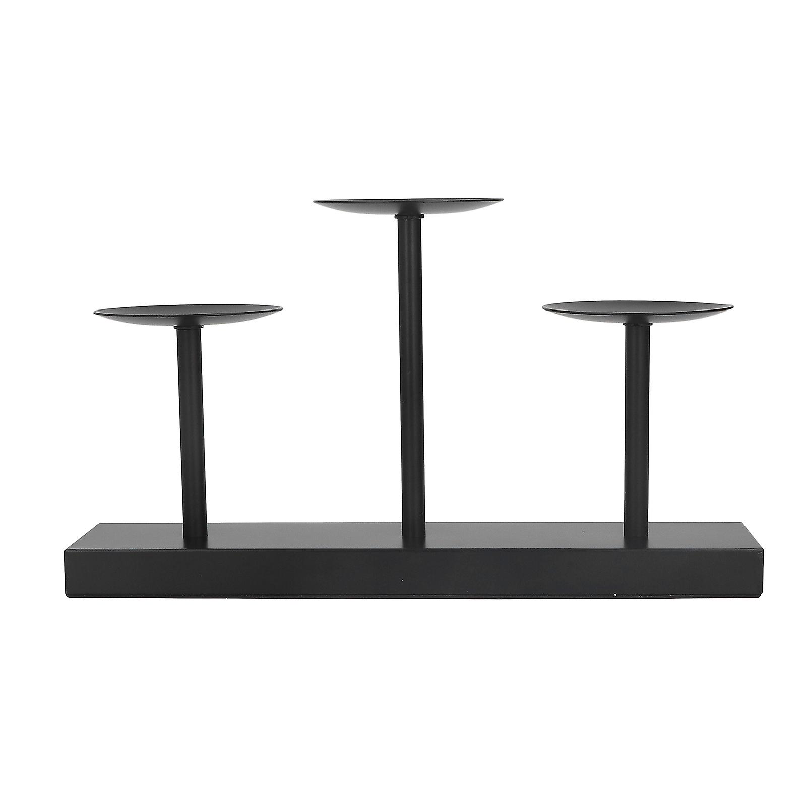 Pillar Candle Holder, Metal Structure, Retro Design